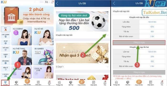 Cách thức tham gia chương trình khuyến mãi Kubet 100% nạp tiền