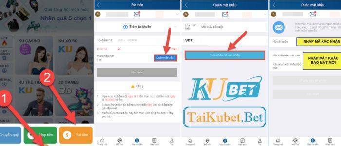 Quên mật khẩu Kubet - mật khẩu rút tiền