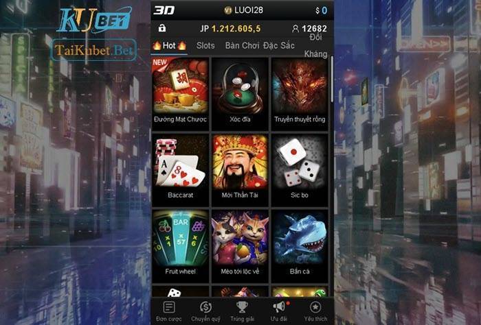 chơi game tại Tải KUBET – KU Casino App